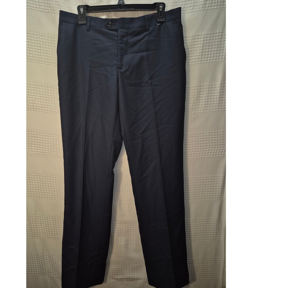 FOCUS Blue Slim Fit Dress Pants Mens 50/36 Textured Chino Slacks 5109-5# 7179